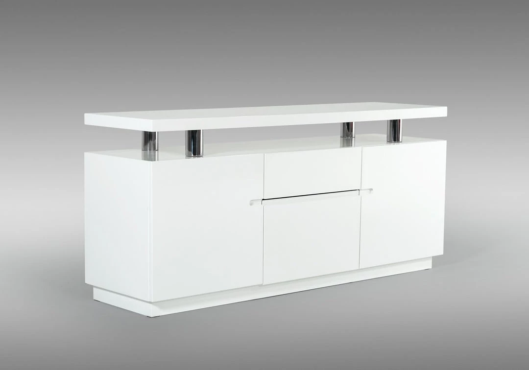 VIG Modrest Stanford Modern White Office Credenza