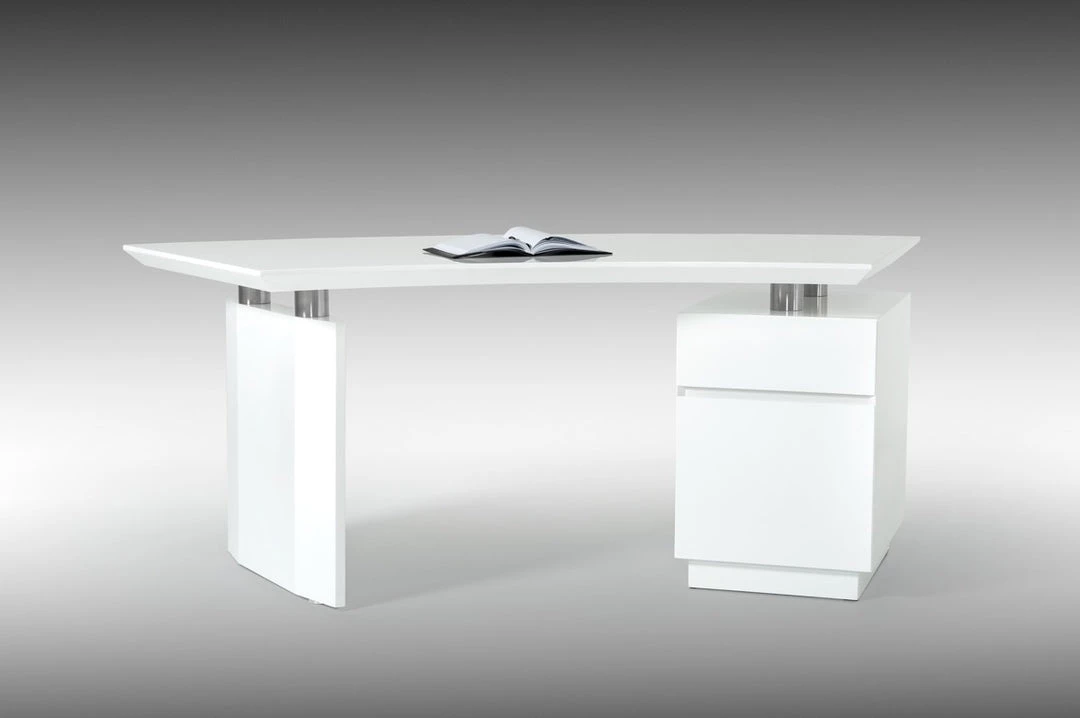 VIG Modrest Stanford Modern White Office Desk