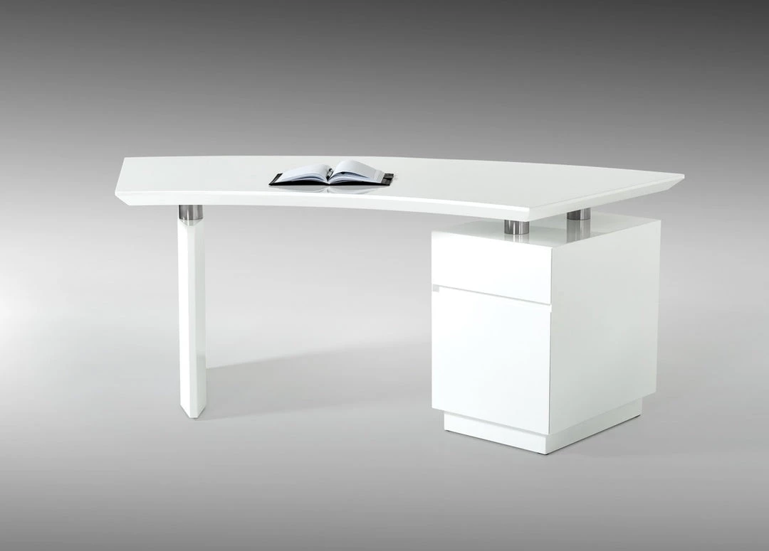 VIG Modrest Stanford Modern White Office Desk