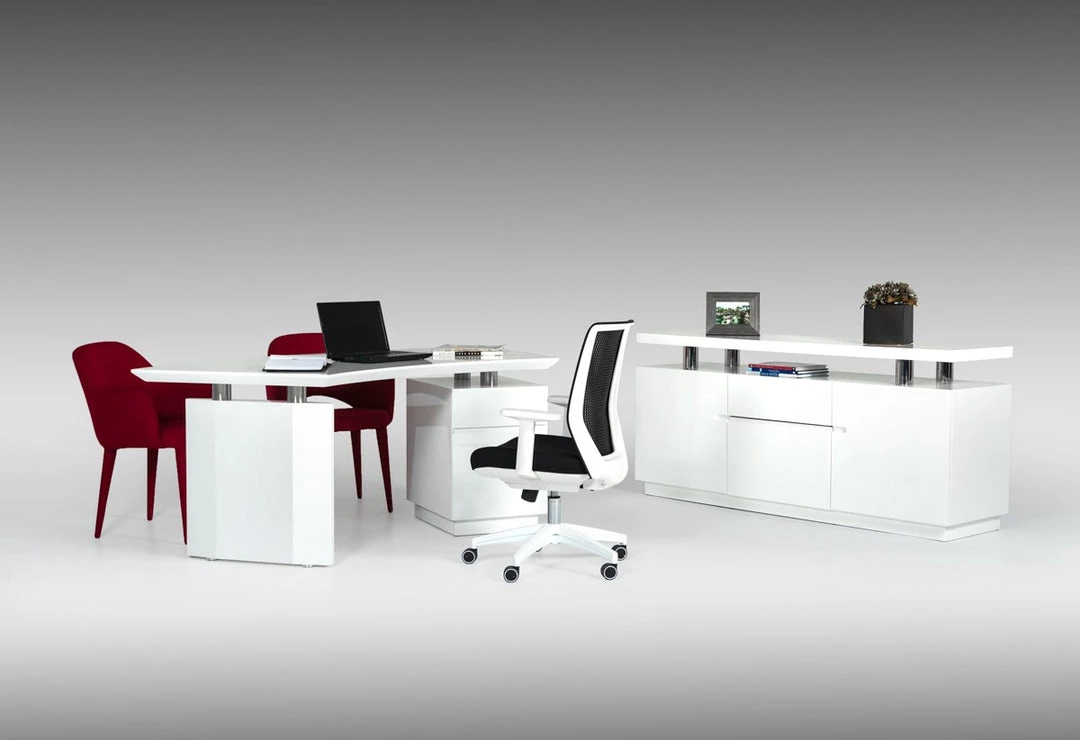 VIG Modrest Stanford Modern White Office Desk