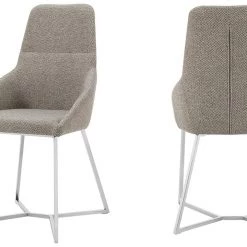 VIG Dining Room Stark - Modern Light Grey Fabric Dining Chair (Set Of 2)