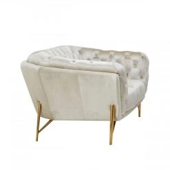 VIG Living Room Divani Casa Stella - Transitional Beige Velvet Loveseat