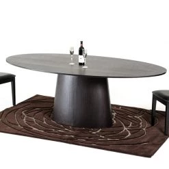 VIG Modrest Stepford Modern Wenge Oval Dining Table By Hollywood Glam