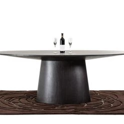 VIG Modrest Stepford Modern Wenge Oval Dining Table By Hollywood Glam