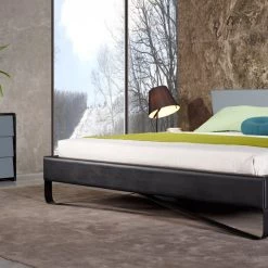 VIG Nova Domus Stone Modern Grey & Black Bed Bedroom