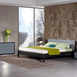 VIG Nova Domus Stone Modern Grey & Black Bed Bedroom