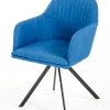 VIG Dining Room Modrest Synergy Modern Blue Fabric Dining Arm Chair
