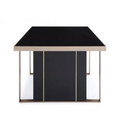 VIG Dining Room Nova Domus Cartier Modern Black & Rosegold Dining Table