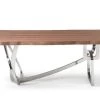 VIG Dining Room Modrest Addy Modern Walnut & Stainless Steel Dining Table