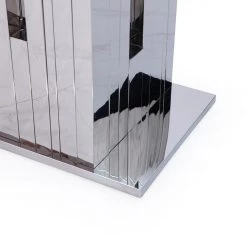 VIG Modrest Edwin Modern Glass & Stainless Steel Dining Table Dining Room