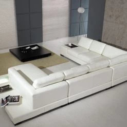 VIG Living Room Divani Casa T35 - Modern Bonded Leather Sectional Sofa