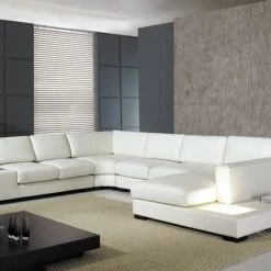 VIG Living Room Divani Casa T35 - Modern Bonded Leather Sectional Sofa