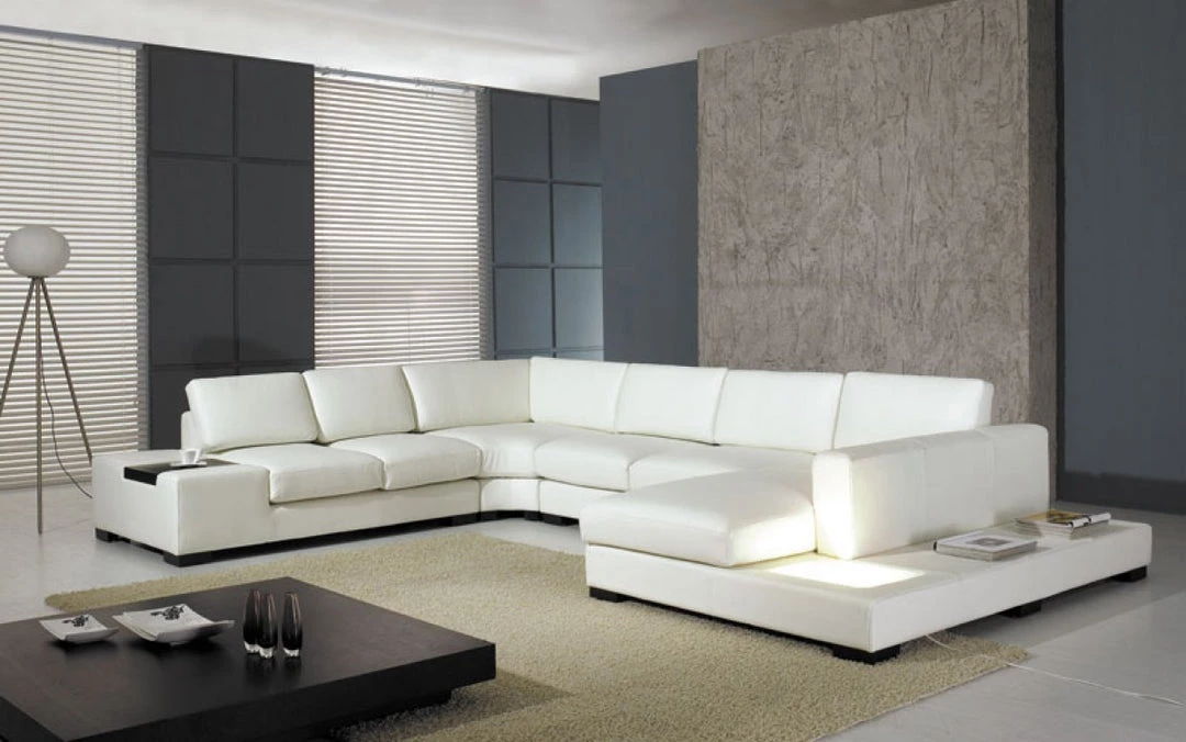 VIG Living Room Divani Casa T35 - Modern Bonded Leather Sectional Sofa