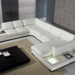 VIG Living Room Divani Casa T35 - Modern Bonded Leather Sectional Sofa