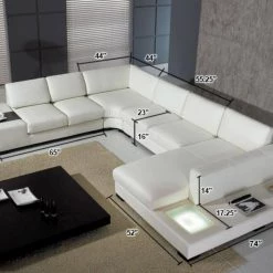 VIG Living Room Divani Casa T35 - Modern Bonded Leather Sectional Sofa