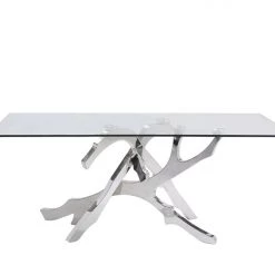 VIG Modrest Legend Modern Glass & Stainless Steel Dining Table