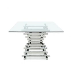 VIG Dining Room Modrest Crawford Modern Rectangular Glass Dining Table