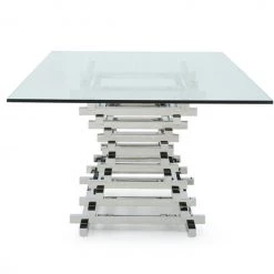 VIG Dining Room Modrest Crawford Modern Rectangular Glass Dining Table