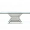 VIG Dining Room Modrest Crawford Modern Rectangular Glass Dining Table