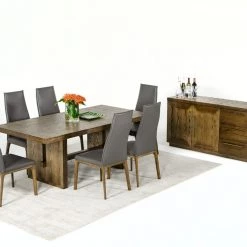 VIG Dining Room Modrest Cologne Modern White Wash Oak Dining Table