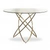 VIG Modrest Rosario Modern Round Rosegold Dining Table Dining Room