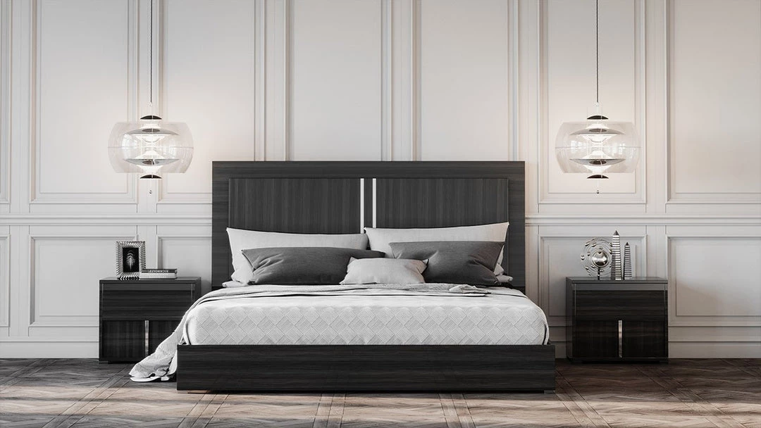 VIG Modrest Ari Italian Modern Grey Bedroom Set Beds & Headboards