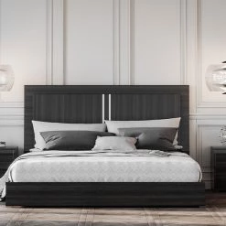 VIG Modrest Ari Italian Modern Grey Bed Beds & Headboards