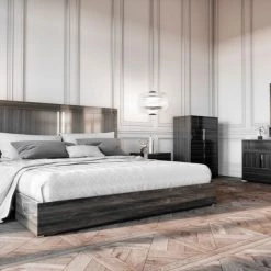 VIG Modrest Ari Italian Modern Grey Bedroom Set Beds & Headboards
