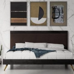 VIG Beds & Headboards Nova Domus Tabitha Modern Dark Brown Recycled Pine Bed