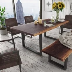 VIG Modrest Taylor Modern Live Edge Wood Dining Table Dining Room
