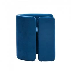 VIG Living Room Modrest Tirta Modern Blue Accent Chair By Hollywood Glam