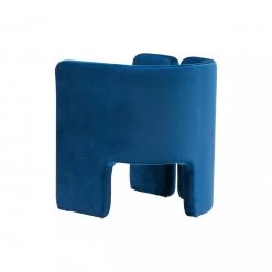 VIG Living Room Modrest Tirta Modern Blue Accent Chair By Hollywood Glam