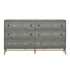 TOV Bedroom Pesce Shagreen 6 Drawer Dresser