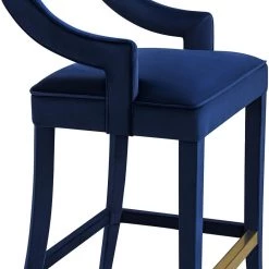 TOV Tiffany Velvet Bar Stool Dining Room