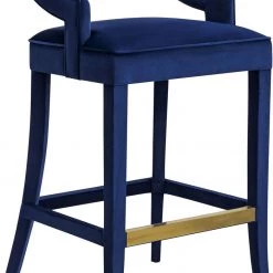 TOV Dining Room Tiffany Velvet Counter Stool