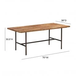 TOV Bushwick Wooden Dining Table Dining Room