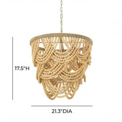 TOV Jade Natural Bead Chandelier Home Decor