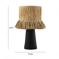 TOV Home Decor Amira Rafia Natural Table Lamp