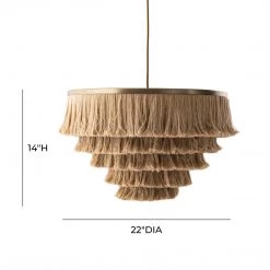 TOV Sarai Natural Fringe Pendant