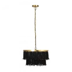 TOV Home Decor Krish Black Beaded Pendant