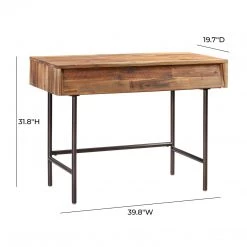 TOV Bushwick Wooden Mini Desk Office