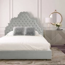 TOV Bedroom Carolina Velvet Bed