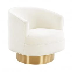 TOV Living Room Stella Velvet Swivel Chair