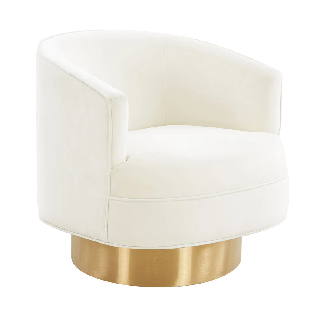 TOV Living Room Stella Velvet Swivel Chair