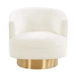 TOV Living Room Stella Velvet Swivel Chair