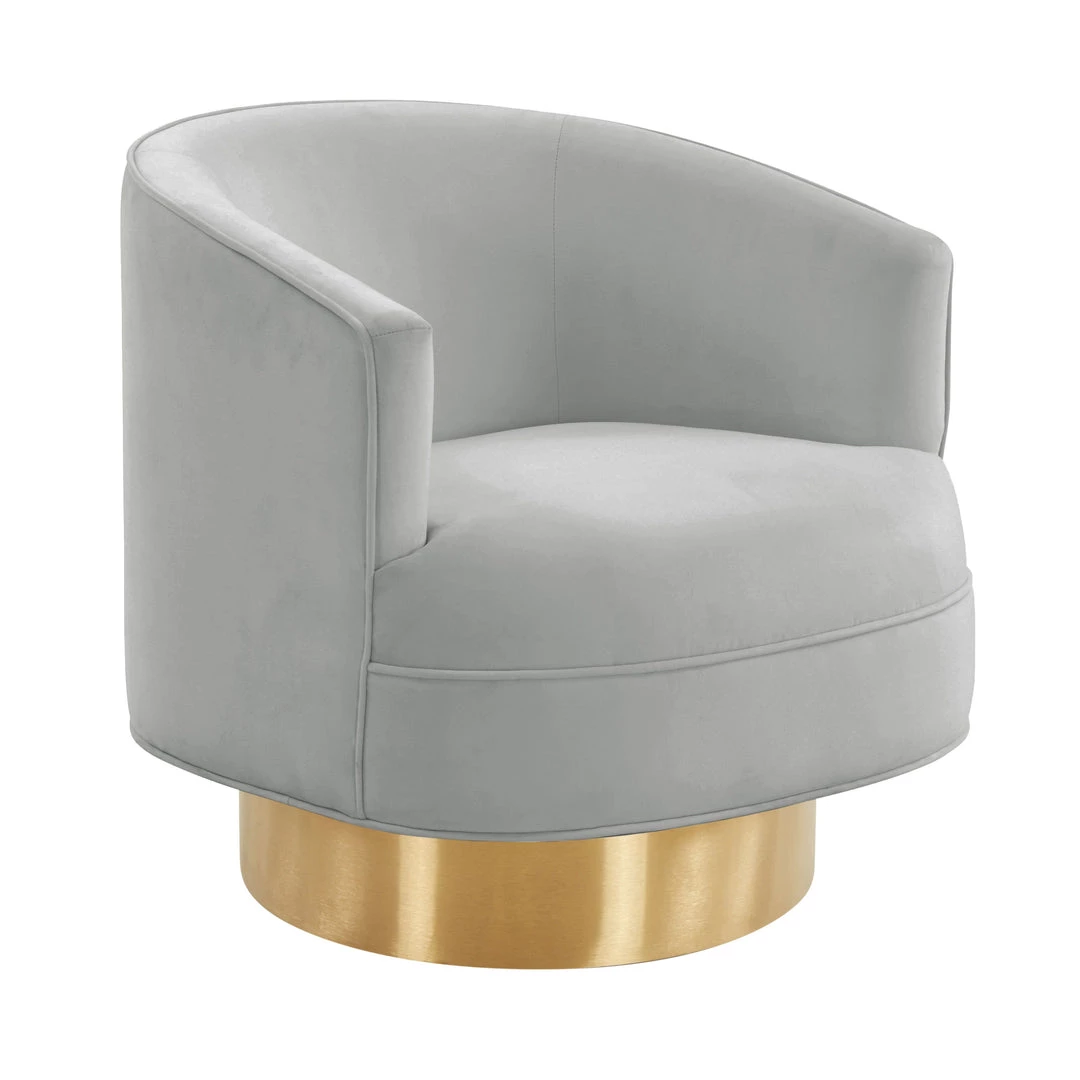 TOV Living Room Stella Velvet Swivel Chair
