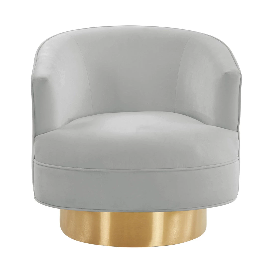 TOV Living Room Stella Velvet Swivel Chair