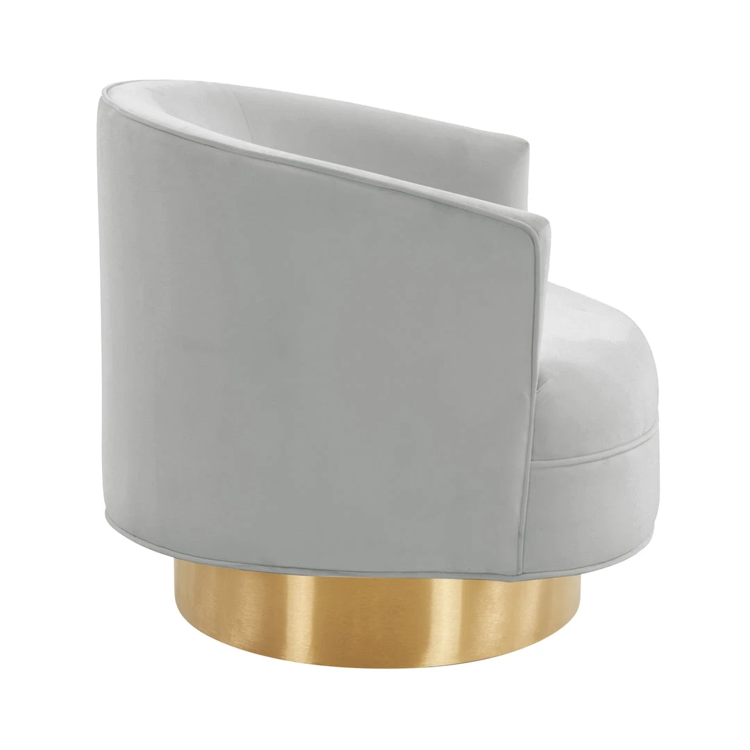 TOV Living Room Stella Velvet Swivel Chair