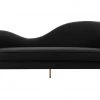 TOV Plato Black Velvet Sofa Living Room
