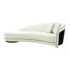 TOV Carla Cream And Black Velvet Sofa Living Room